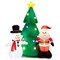 6 Feet Tall Lighted Inflatable Christmas Decoration with Santa Claus and Snowman
